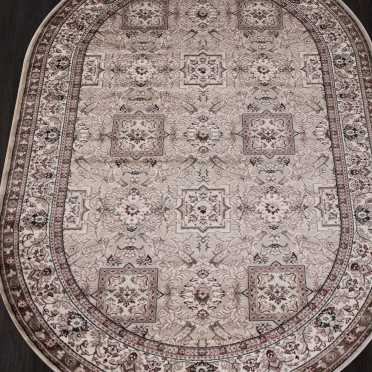Ковер российский D868 COLIZEY (Хит-сет, бежевый) овальный