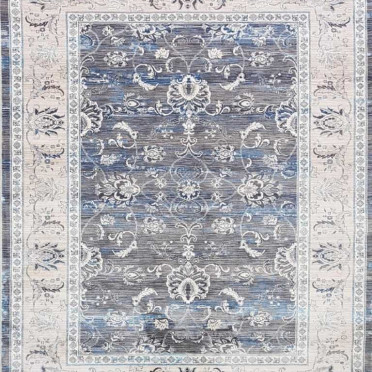 Ковер турецкий Suleiman Collection (полиэстер хит сет, серый, голубой)
