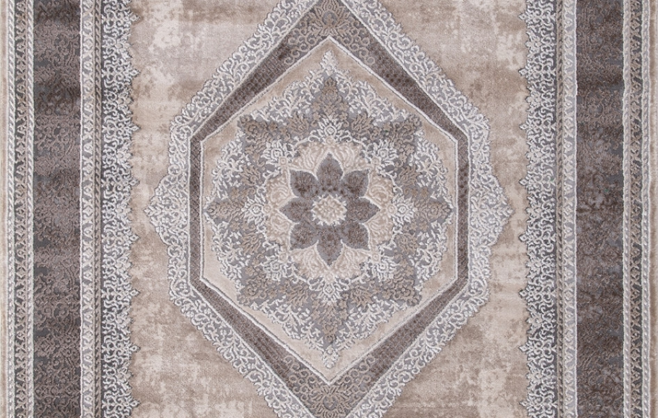 Ковер турецкий прямоугольный 04037C GREY / BROWN - коллекция ARMINA