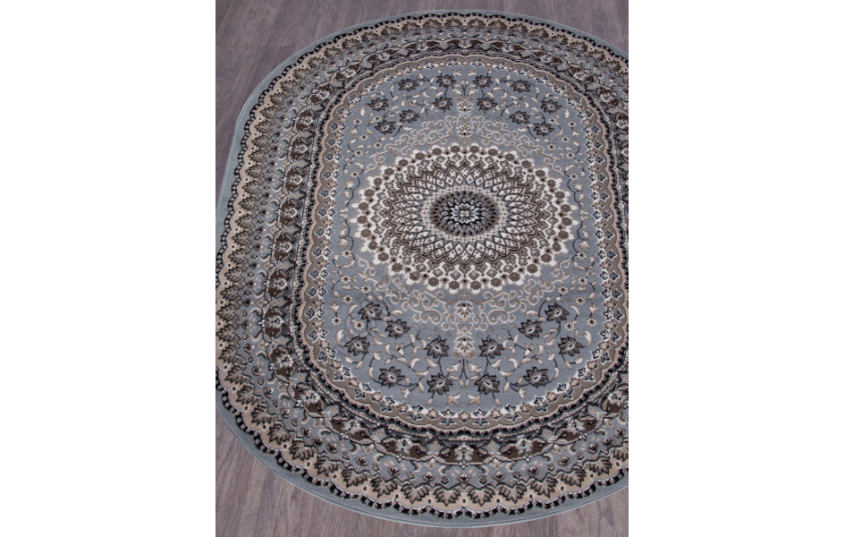 Ковер D504 - BLUE-BROWN 2 - Овал - коллекция SIERRA