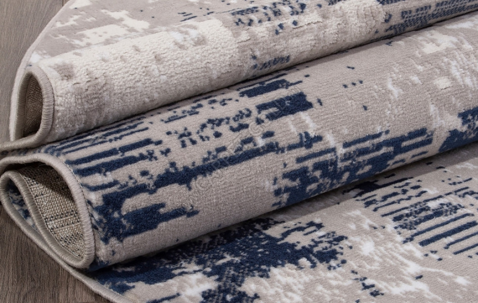 Ковер 8673 - GRAY-BLUE - Овал - коллекция RICHI