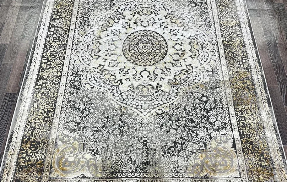 Ковер турецкий LisaA3503A_IVORY MUSTARD прямоугольный