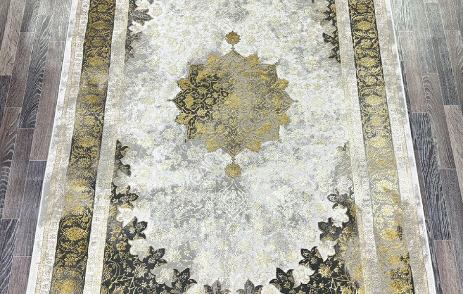 Ковер турецкий Lisa AA610A IVORY MUSTARD прямоугольный