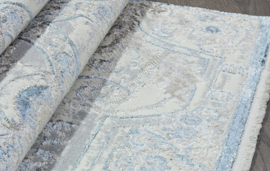 Ковер 00765A - D.BLUE FDY / CREAM HB - Прямоугольник - коллекция SAHARA