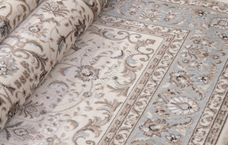Ковер F014 - CREAM-L.BLUE - Прямоугольник - коллекция VALENCIA DELUXE