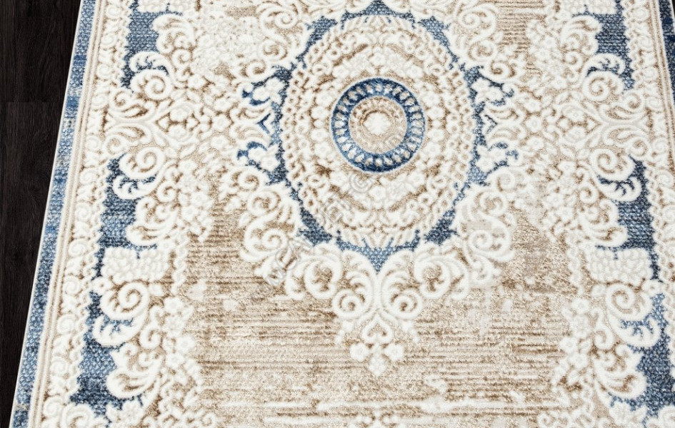 Ковер O1701 - 630 CREAM / BLUE - Прямоугольник - коллекция ANTEP