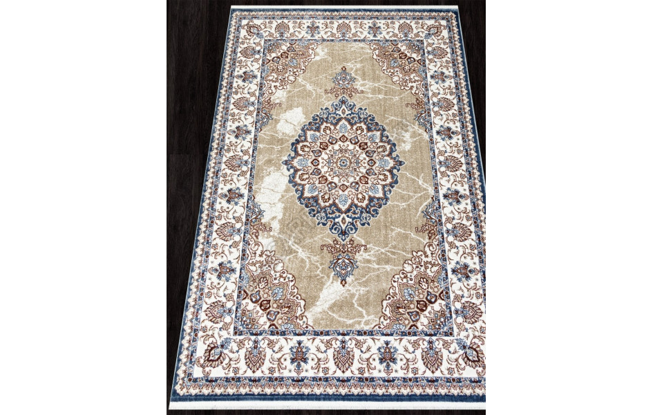 Ковер 00633A - D.BLUE FDY / BEIGE FDY - Прямоугольник - коллекция ASADU