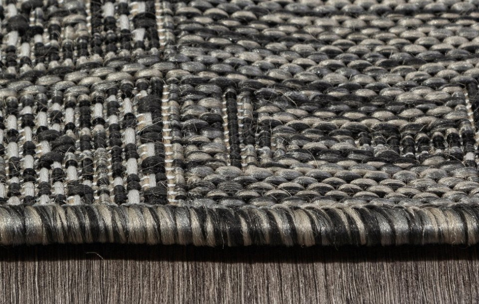 Ковер S144 - BLACK-GRAY - Овал - коллекция KAIR
