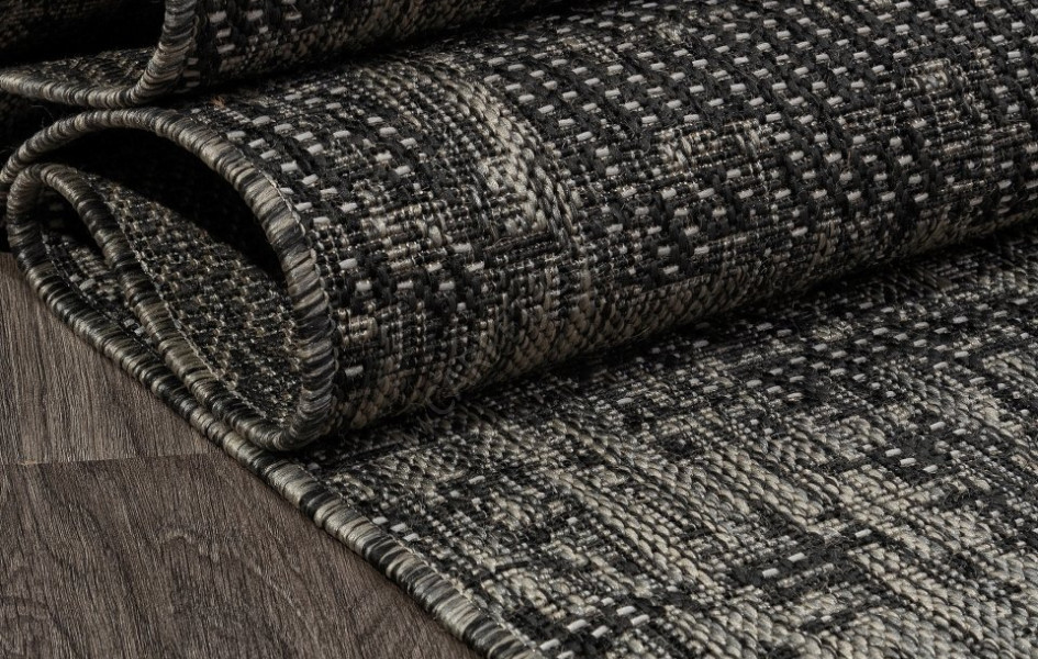 Ковер S131 - BLACK-GRAY - Прямоугольник - коллекция KAIR