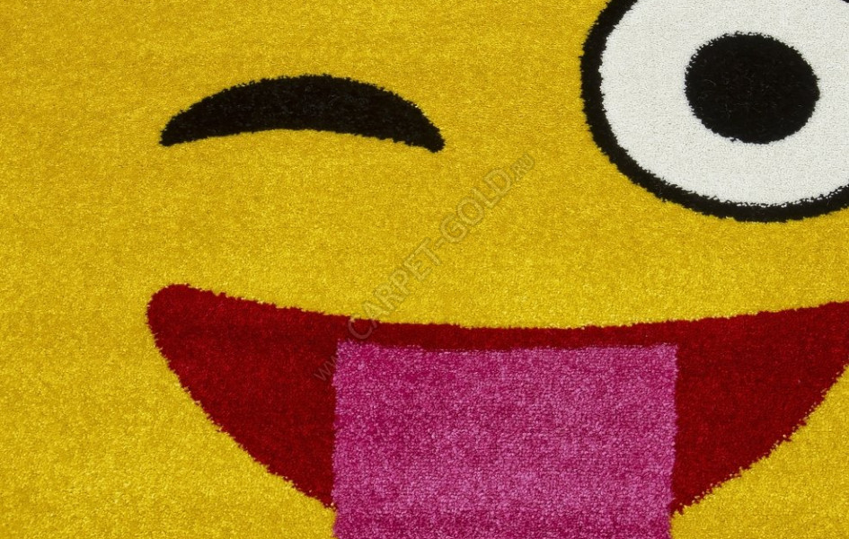 Ковер NC17 - YELLOW - Круг - коллекция SMILE