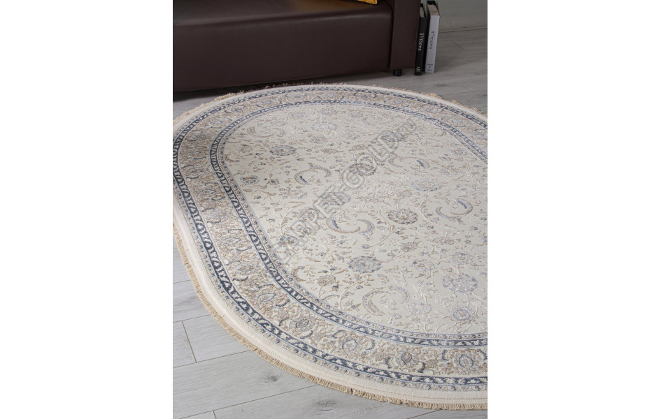 Ковер 35848Z - CREAM / CREAM - Овал - коллекция MELODY